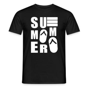 Sommer - Männer T-Shirt - Schwarz - Vorne - AI Model Male 178 light (178cm)