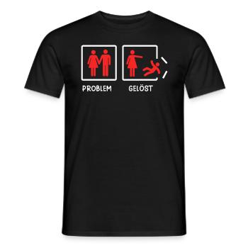 Problem Gelöst Scheidungsparty Scheidung - Männer T-Shirt - Schwarz - Vorne - AI Model Male 178 light (178cm)
