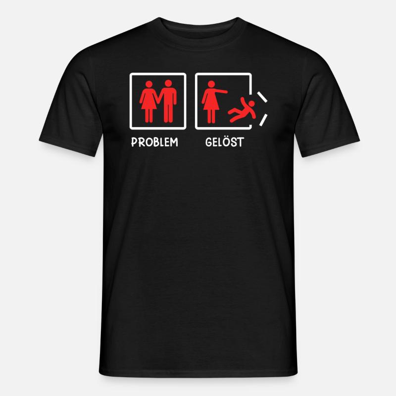 Problem Gelöst Scheidungsparty Scheidung - Männer T-Shirt - Schwarz