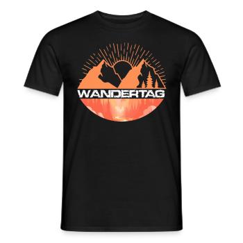 Wandertage Bergfan Wandern Hiking - Männer T-Shirt - Schwarz - Vorne - AI Model Male 178 light (178cm)