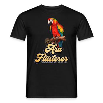 Ara Flüsterer Macaw Whisperer Papageien Fan - Männer T-Shirt - Schwarz - Vorne - AI Model Male 178 light (178cm)