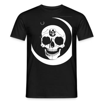 Horror Skull Skull Art Skull Gothic Heavy Metal - Men's T-Shirt - black - Front - AI Model Male 178 light (178cm)