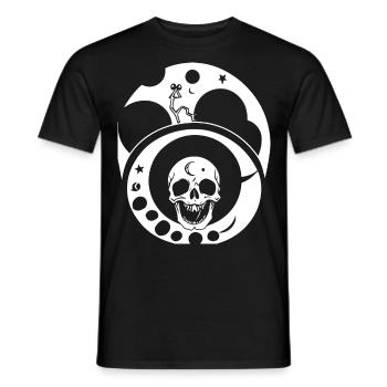 Horror Skull Skull Art Skull Gothic Heavy Metal - Men's T-Shirt - black - Front - AI Model Male 178 light (178cm)
