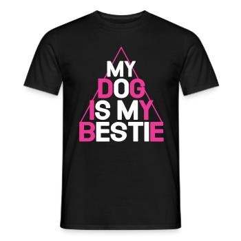 My Dog Is My Bestie - Men's T-Shirt - black - Front - AI Model Male 178 light (178cm)