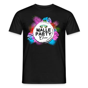 Malle Party Crew - Men's T-Shirt - black - Front - AI Model Male 178 light (178cm)