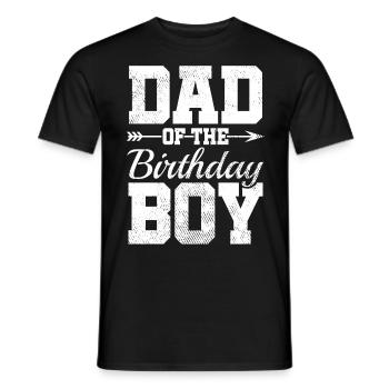 Papa du garçon d’anniversaire - T-shirt homme - noir - Devant - AI Model Male 178 light (178cm)