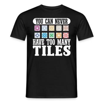 Fliesenleger Vous n’avez jamais trop de carreaux Fliesen - T-shirt homme - noir - Devant - AI Model Male 178 light (178cm)