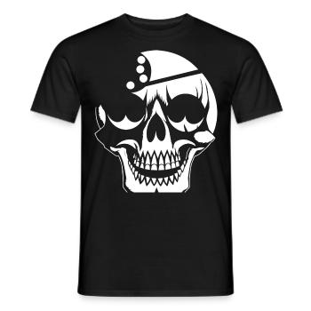 Horror Skull Skull Art Skull Gothic Heavy Metal - Men's T-Shirt - black - Front - AI Model Male 178 light (178cm)