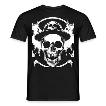 Horreur Crâne Crâne Art Crâne Gothique Heavy Metal - T-shirt homme - noir - Devant - AI Model Male 178 light (178cm)