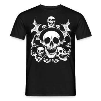 Horreur Crâne Crâne Art Crâne Gothique Heavy Metal - T-shirt homme - noir - Devant - AI Model Male 178 light (178cm)