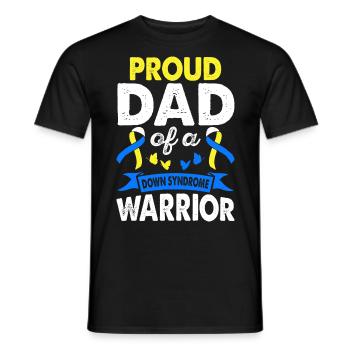 Vater Des Down-syndrom-krieger-bewusstseins Gelbes - Männer T-Shirt - Schwarz - Vorne - AI Model Male 178 light (178cm)