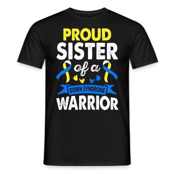 Schwester Des Down-syndroms Krieger-bewusstsein - Männer T-Shirt - Schwarz - Vorne - AI Model Male 178 light (178cm)