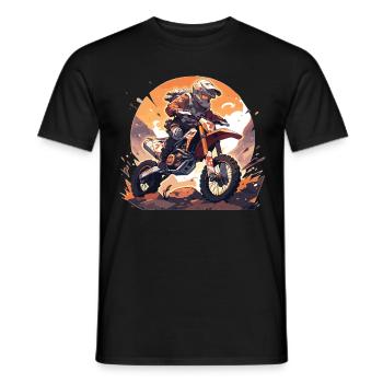 Motocross Dirt Bike Motocross Motocross Moto - T-shirt uomo - nero - Fronte - AI Model Male 178 light (178cm)