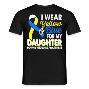 Wear yellow blue for the month of the - Men's T-Shirt - black - Front - AI Model Male 178 light (178cm)