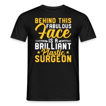 Brilliant Plastic Surgeon Surgical - Men's T-Shirt - black - Front - AI Model Male 178 light (178cm)