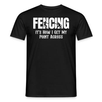 Clôturer comment je fais passer mon message - T-shirt homme - noir - Devant - AI Model Male 178 light (178cm)