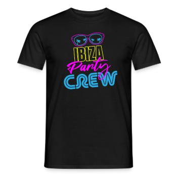 Ibiza Party Crew - Men's T-Shirt - black - Front - AI Model Male 178 light (178cm)