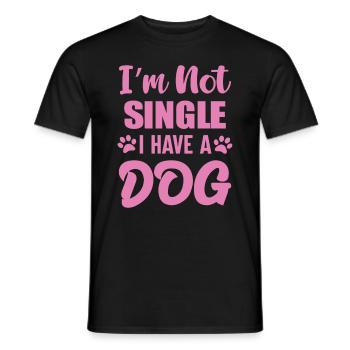 Im Not Single I Have A Dog - Männer T-Shirt - Schwarz - Vorne - AI Model Male 178 light (178cm)