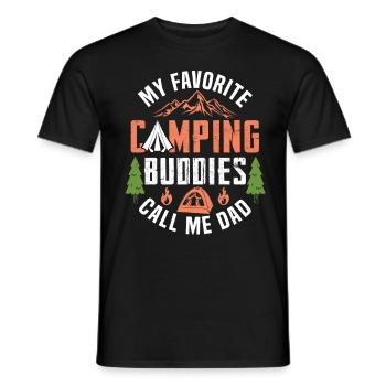 Mes copains de camping préférés Appelez-moi papa - T-shirt homme - noir - Devant - AI Model Male 178 light (178cm)