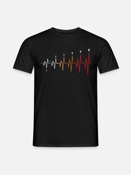 motorcycle racing heartbeat - Männer T-Shirt - Schwarz