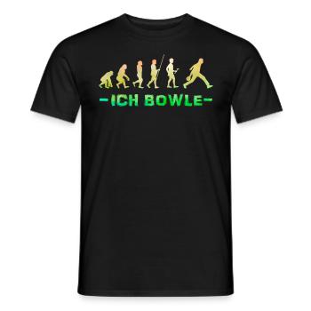 Evolution Bowling Shirt Ich Bowle Bowlingspieler - Männer T-Shirt - Schwarz - Vorne - AI Model Male 178 light (178cm)