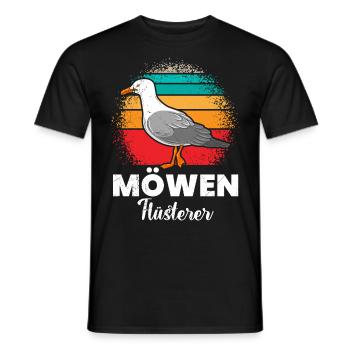 Möwen Flüsterer Vogelliebhaber Möwen Shirt - Männer T-Shirt - Schwarz - Vorne - AI Model Male 178 light (178cm)