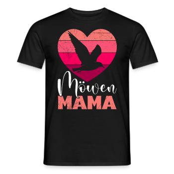 Möwen Mama Vogelliebhaber Möwe Frauen - Männer T-Shirt - Schwarz - Vorne - AI Model Male 178 light (178cm)