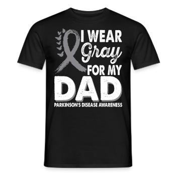 Wear gray for the month of enlightenment about - Men's T-Shirt - black - Front - AI Model Male 178 light (178cm)