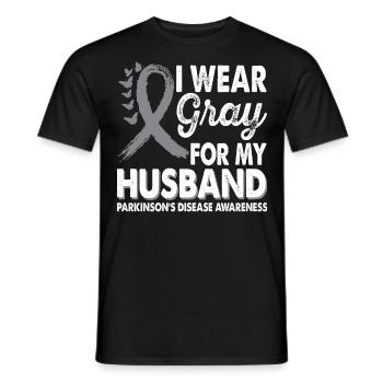 Wear gray for the month of enlightenment about - Men's T-Shirt - black - Front - AI Model Male 178 light (178cm)