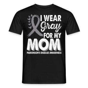 Wear gray for the month of enlightenment about - Men's T-Shirt - black - Front - AI Model Male 178 light (178cm)