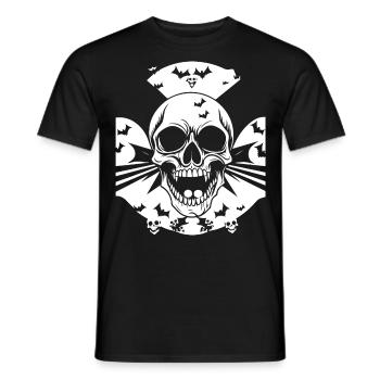 Horreur Crâne Crâne Art Crâne Gothique Heavy Metal - T-shirt homme - noir - Devant - AI Model Male 178 light (178cm)