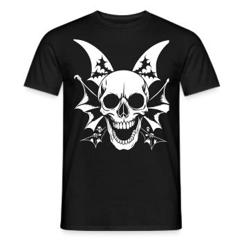 Horreur Crâne Crâne Art Crâne Gothique Heavy Metal - T-shirt homme - noir - Devant - AI Model Male 178 light (178cm)