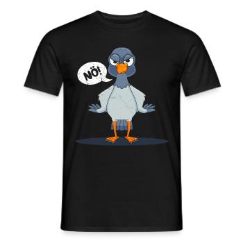 Taubenliebhaber Nö! Taubenfreunde Tauben Shirts - Männer T-Shirt - Schwarz - Vorne - AI Model Male 178 light (178cm)