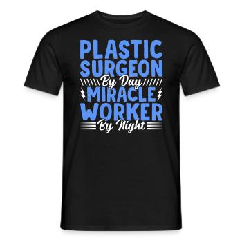 Plastic Surgeon Miracle Worker Surgical - Men's T-Shirt - black - Front - AI Model Male 178 light (178cm)