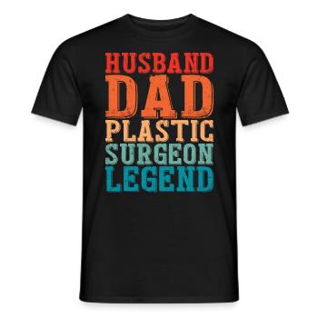Husband Father Plastic Surgeon Surgical - Men's T-Shirt - black - Front - AI Model Male 178 light (178cm)