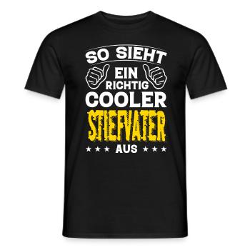 Stiefvater Stiefvater Geburtstag Stiefvater - Männer T-Shirt - Schwarz - Vorne - AI Model Male 178 light (178cm)