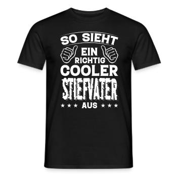 Stiefvater Stiefvater Geburtstag Stiefvater - Männer T-Shirt - Schwarz - Vorne - AI Model Male 178 light (178cm)