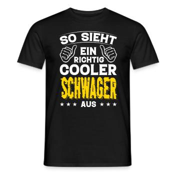 Schwager Schwager Geburtstag Schwager Sprüche - Männer T-Shirt - Schwarz - Vorne - AI Model Male 178 light (178cm)