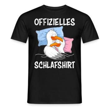 Offizielles Schlafshirt Möwen Vogelliebhaber - Männer T-Shirt - Schwarz - Vorne - AI Model Male 178 light (178cm)