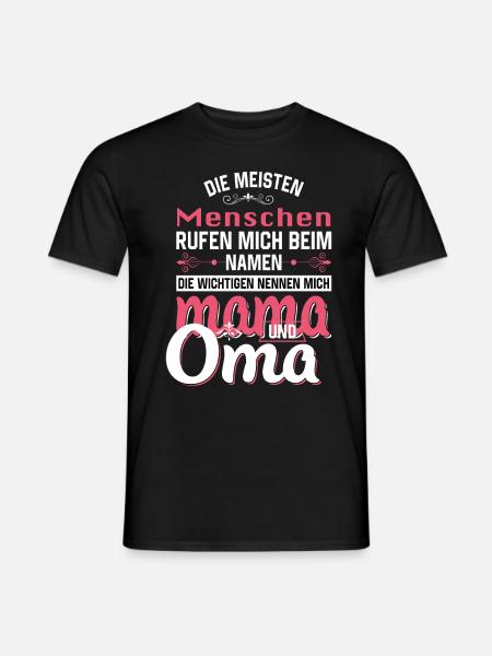 Mama und Oma - Männer T-Shirt - Schwarz