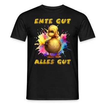 Ente gut Alles gut Entenliebhaber Entchen - Männer T-Shirt - Schwarz - Vorne - AI Model Male 178 light (178cm)