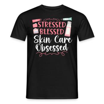 Soins de la peau d’esthéticienne agréée mignonne - T-shirt homme - noir - Devant - AI Model Male 178 light (178cm)