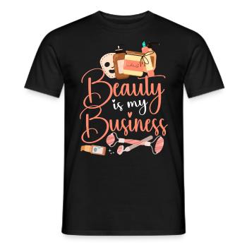 Soins de la peau d’esthéticienne agréée mignonne - T-shirt homme - noir - Devant - AI Model Male 178 light (178cm)