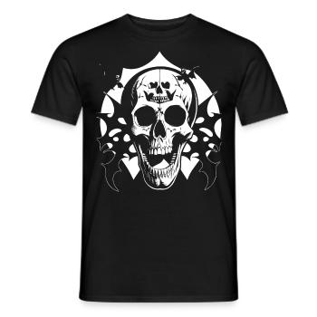 Horreur Crâne Crâne Art Crâne Gothique Heavy Metal - T-shirt homme - noir - Devant - AI Model Male 178 light (178cm)