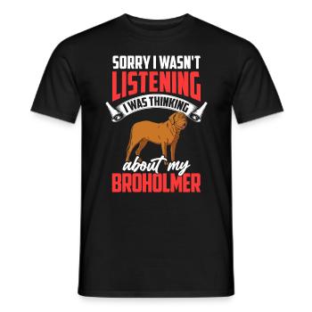 Thinking of my Broholmer Great Dane - Men's T-Shirt - black - Front - AI Model Male 178 light (178cm)