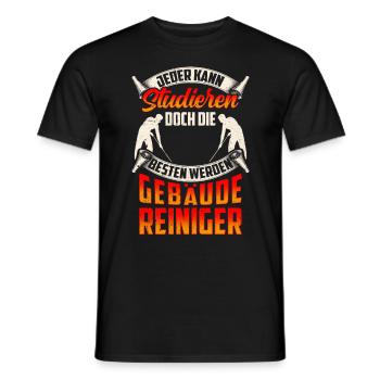 Gebäudereiniger werden die Besten Fensterputzer - Männer T-Shirt - Schwarz - Vorne - AI Model Male 178 light (178cm)