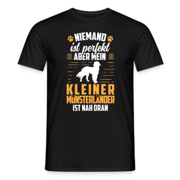 Mein Kleiner Münsterländer ist nicht perfekt - Männer T-Shirt - Schwarz - Vorne - AI Model Male 178 light (178cm)