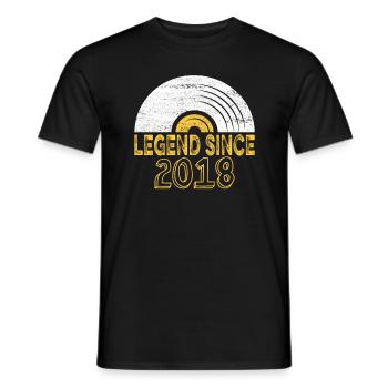 2018 Birthday Vinyl Legend depuis - T-shirt homme - noir - Devant - AI Model Male 178 light (178cm)