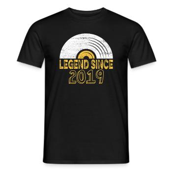 2019 Anniversaire Vinyl Legend depuis - T-shirt homme - noir - Devant - AI Model Male 178 light (178cm)