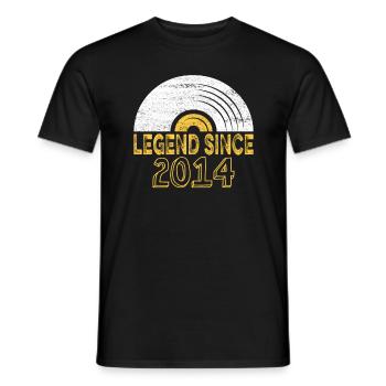 2014 Birthday Vinyl Legend depuis - T-shirt homme - noir - Devant - AI Model Male 178 light (178cm)